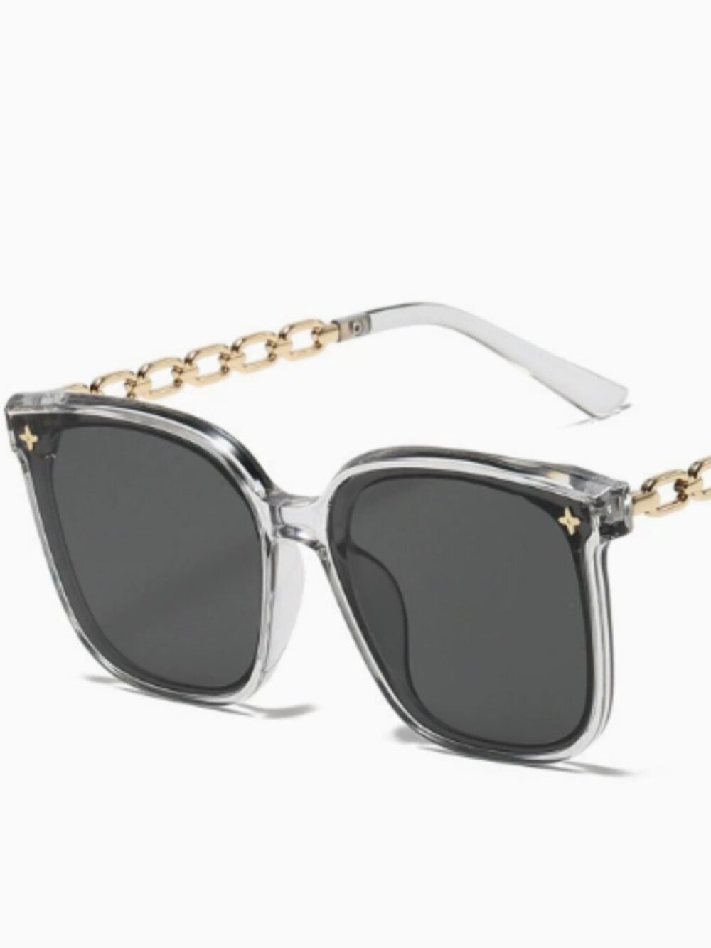 Lady's silver-framed black sunglasses